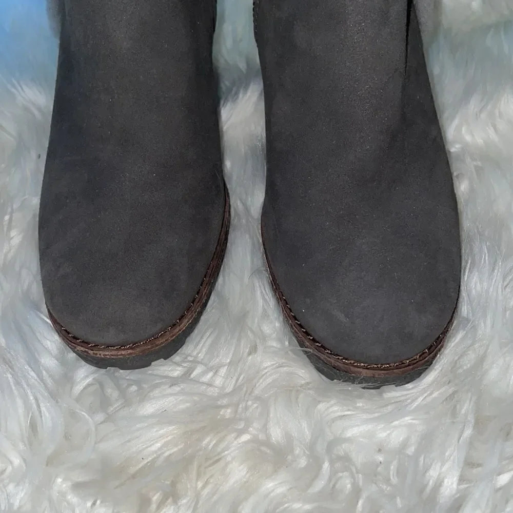 Frye Gray Jen Shearling Boot